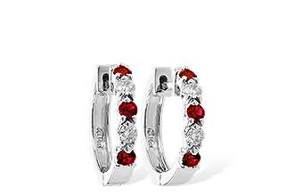 A046-93934: EARRINGS .33 RUBY .52 TGW