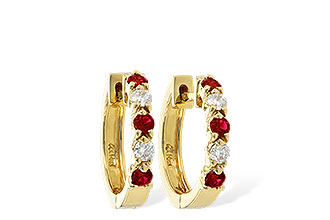 A046-93934: EARRINGS .33 RUBY .52 TGW