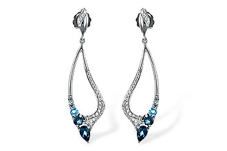 A235-15743: EARR .98 BLUE TOPAZ 1.25 TGW