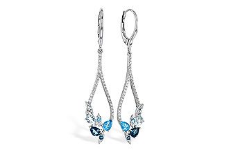 A318-76698: EARR 1.08 BLUE TOPAZ 1.35 TGW