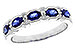 A319-69407: LDS WED RG .92 SAPPHIRE 1.04 TGW (4x3MM SAPP)