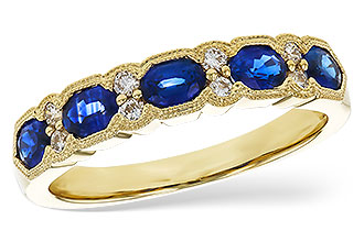 A319-69407: LDS WED RG .92 SAPPHIRE 1.04 TGW (4x3MM SAPP)
