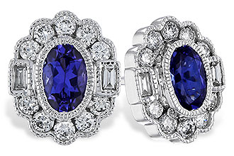 A320-55789: EARRINGS .93 TW TANZANITE 1.40 TGW