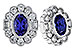 A320-55789: EARRINGS .93 TW TANZANITE 1.40 TGW