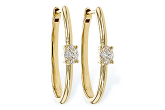 A320-58470: EARRINGS .47 TW OVAL DIAMONDS