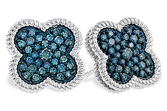A320-59443: EARRINGS .50 TW BLUE DIAS