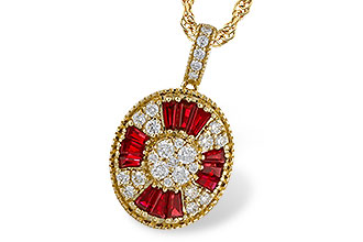 A320-61270: NECKLACE .54 TW RUBY .78 TGW