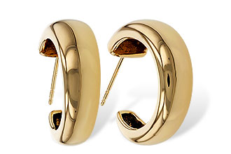 A320-62107: GOLD EARRINGS (20MM)