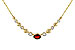A320-62125: NECKLACE .88 GARNET 1.00 TGW (17")