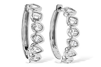 A321-45734: EARRINGS 1.10 TW FANCY CUT DIAS