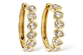 A321-45734: EARRINGS 1.10 TW FANCY CUT DIAS
