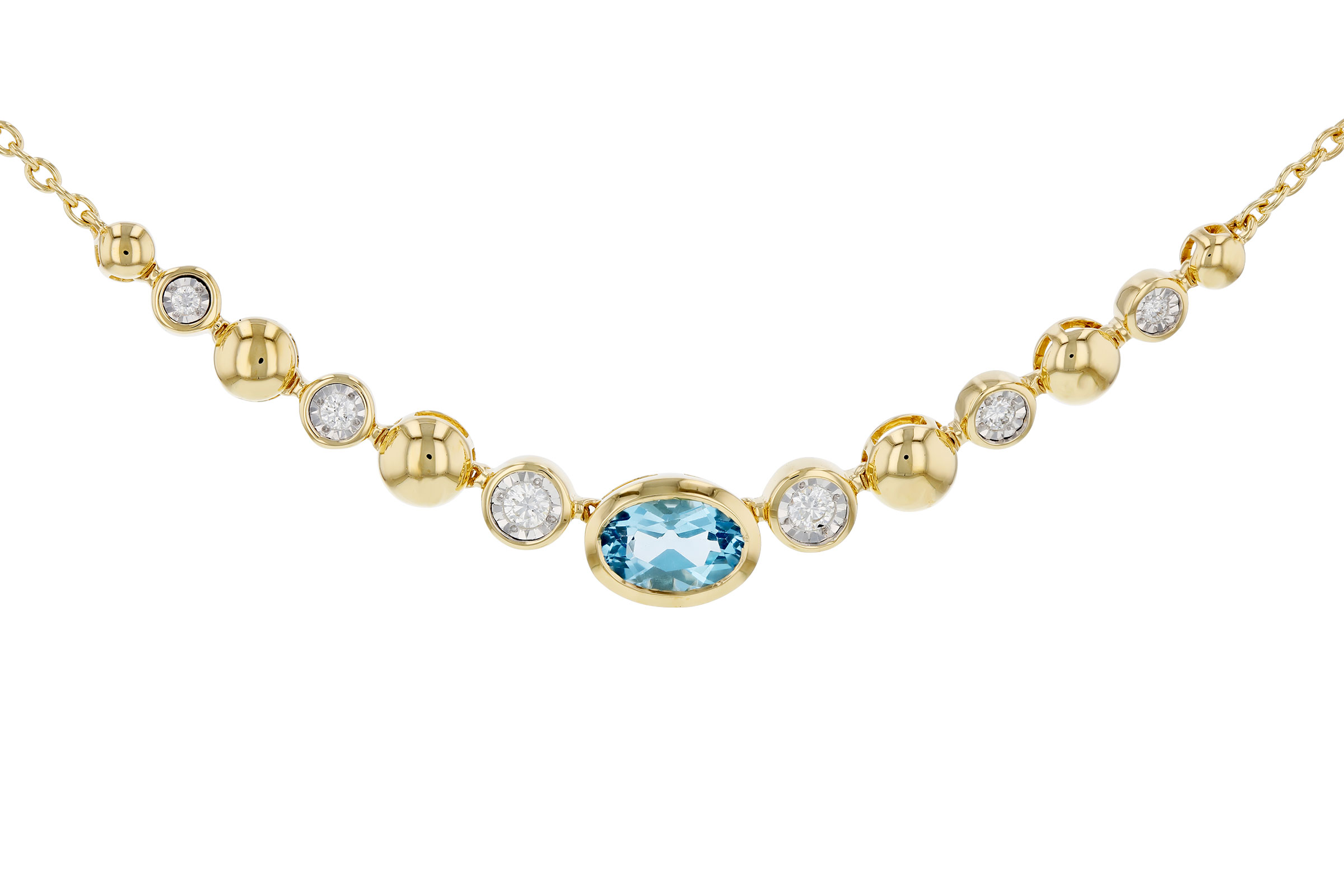 A321-46698: NECKLACE .83 SWISS BLUE TOPAZ .95 TGW (17")