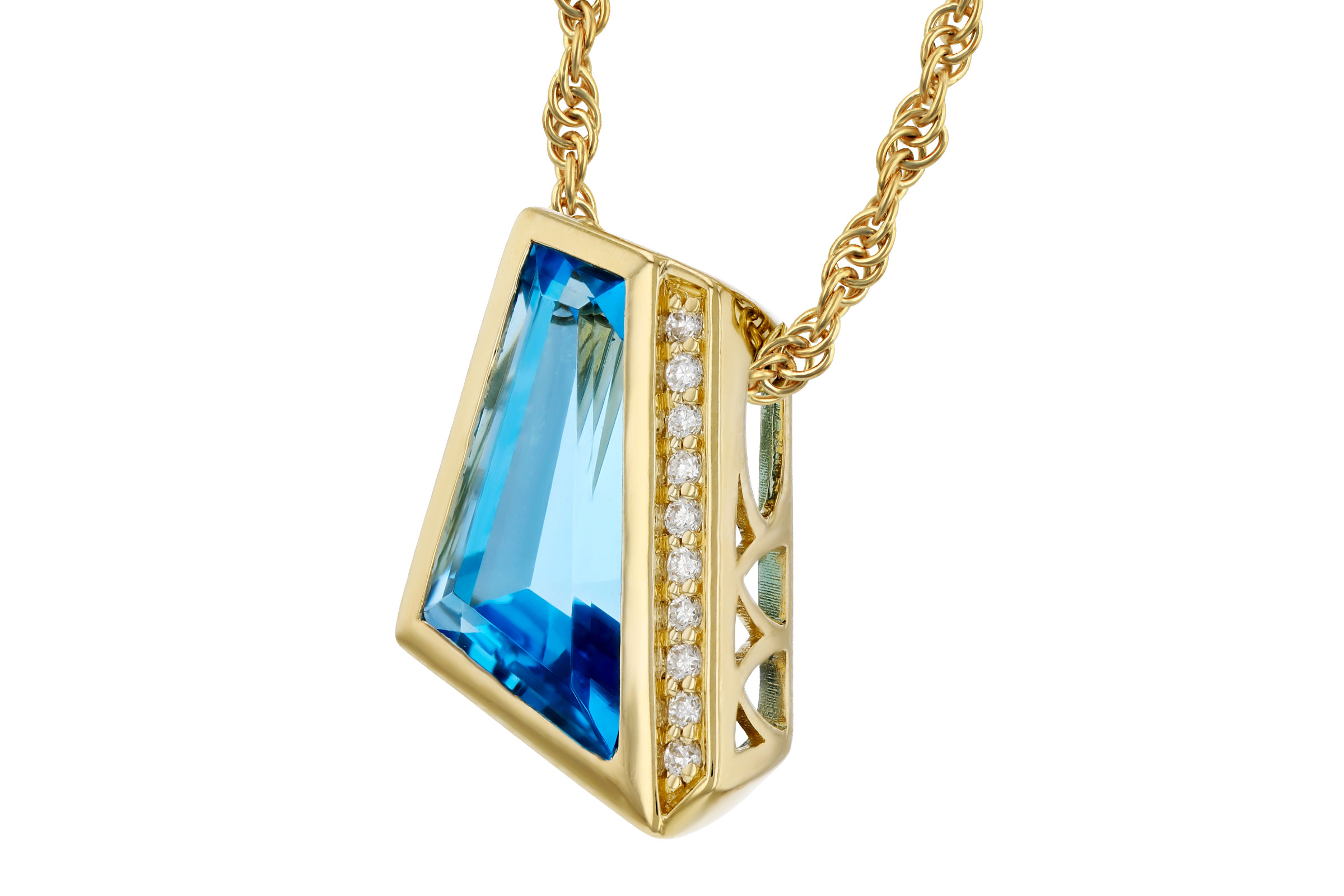 A321-47598: NECKLACE 2.42 SWISS BLUE TOPAZ 2.46 TGW