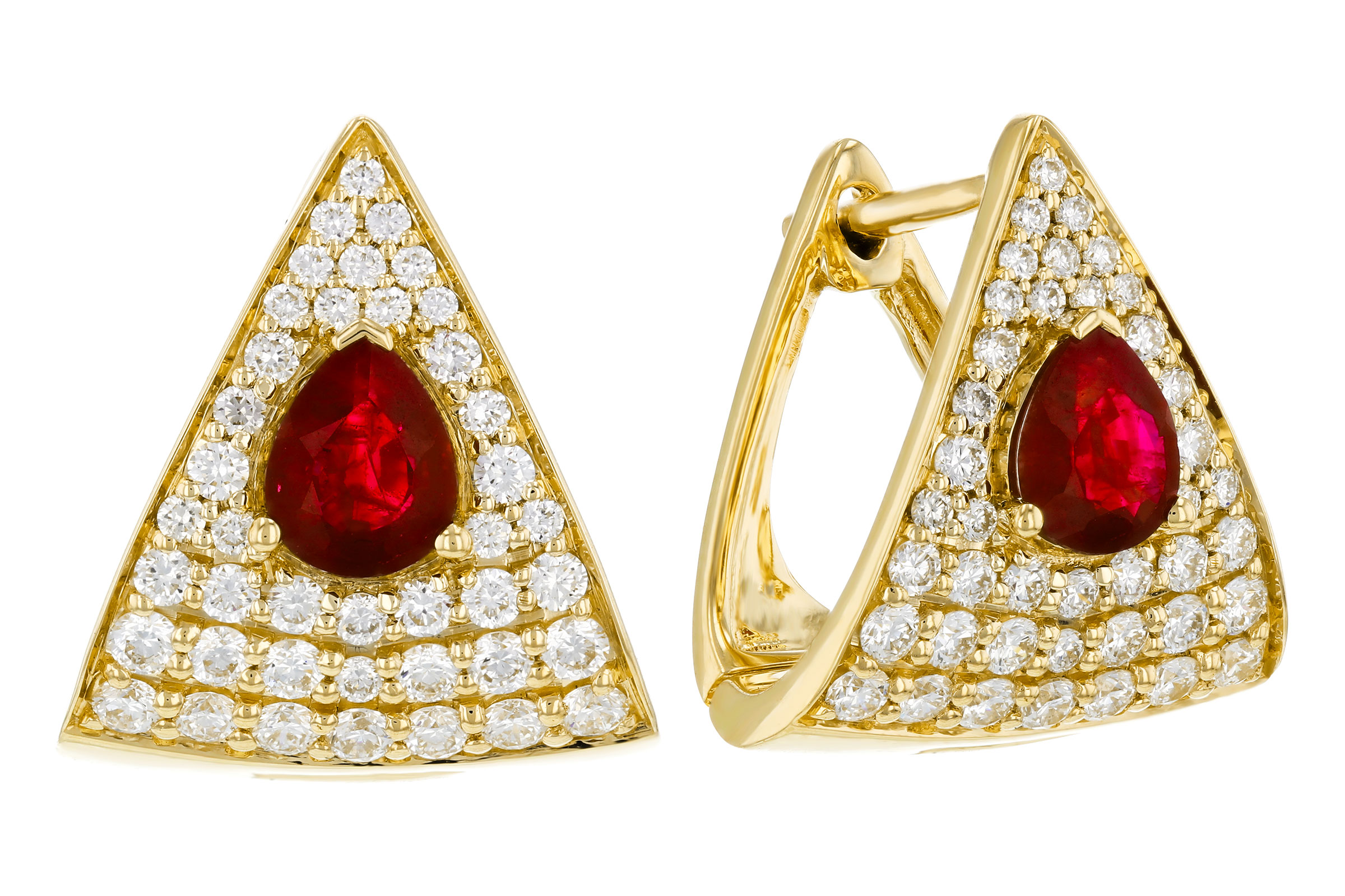 A321-47616: EARRINGS .63 TW RUBY 1.18 TGW (5x4MM RU)