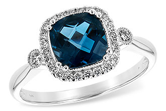 B235-10298: LDS RG 1.62 LONDON BLUE TOPAZ 1.78 TGW (7MM LBT)