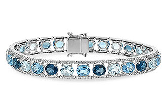 B235-11198: BRACELET 16.54 BLUE TOPAZ 17.78 TGW