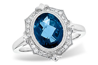 B236-07561: LDS RG 3.00 LONDON BLUE TOPAZ 3.16 TGW