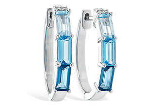 B318-75779: EARR 2.51 BLUE TOPAZ 2.55 TGW