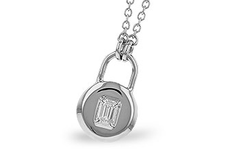 B319-70325: NECKLACE .19 EMERALD CUT (18")
