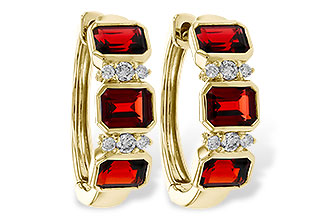 B320-56698: EARRING 1.50 TW GARNET 1.61 TGW
