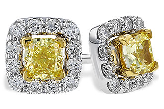 B320-58498: EARR .38 FANCY YELLOW DIAMONDS .54 TW