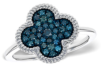 B320-59443: LDS DIA RG .33 TW BLUE DIAMONDS
