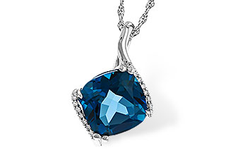 B320-61243: NECK 4.42 LONDON BLUE TOPAZ 4.50 TGW (10MM LBT)