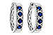 B320-63070: EARRINGS .56 TW SAPP .68 TGW