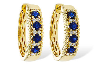 B320-63070: EARRINGS .56 TW SAPP .68 TGW