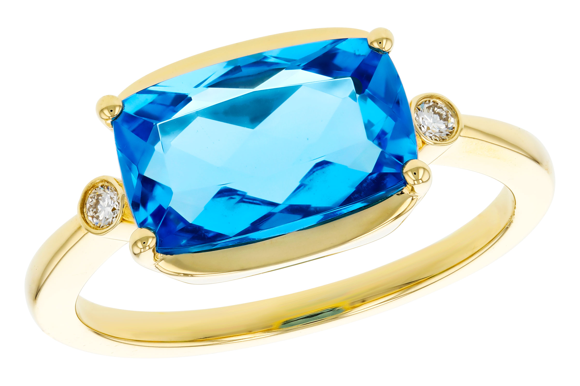 B321-47561: LDS RG 2.88 BLUE TOPAZ 2.92 TGW (11x7MM BT)