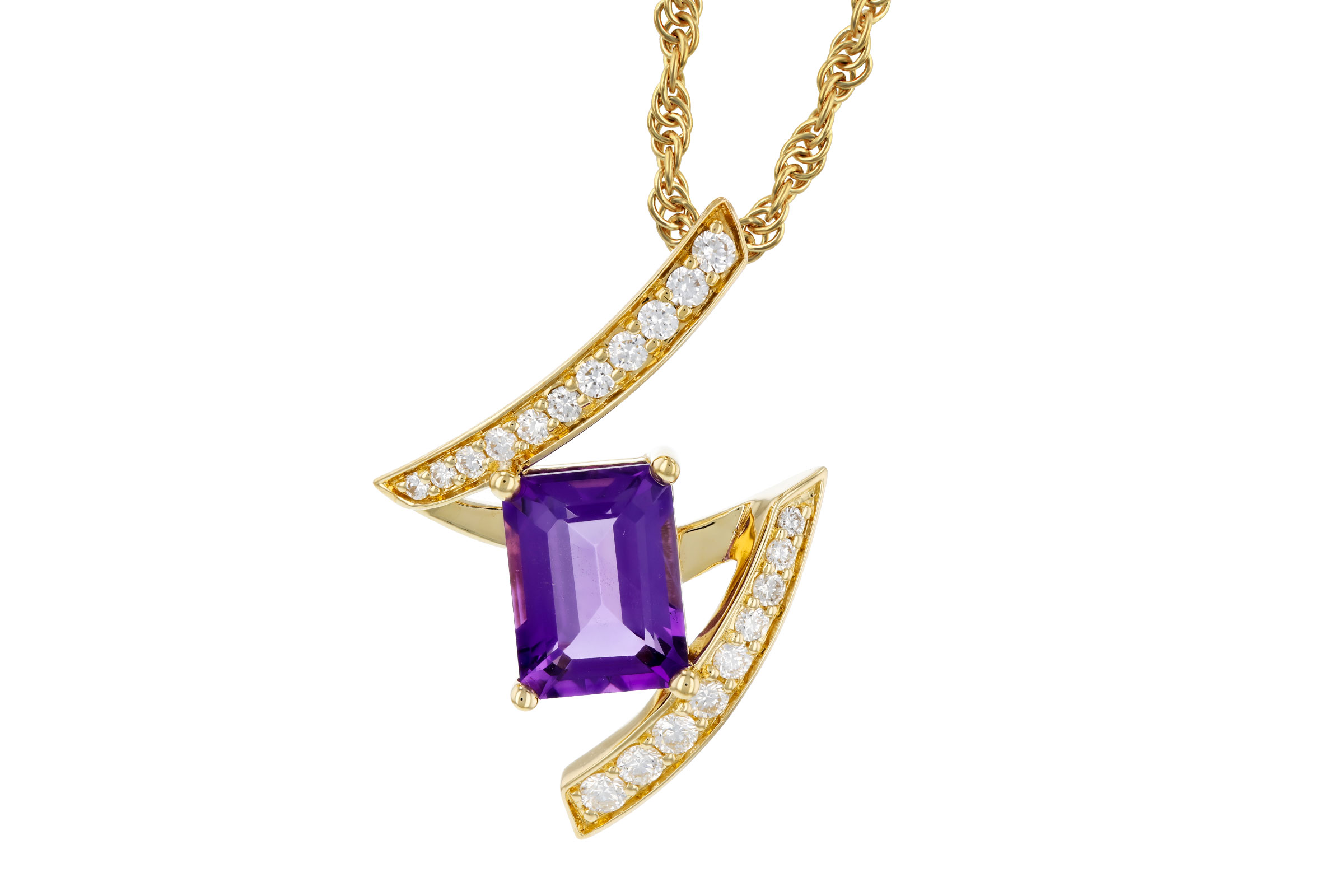 B321-48516: NECKLACE 1.36 AMETHYST 1.56 TGW (8x6MM AMY)