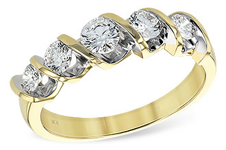 C138-79370: LDS DIA WED RING .75 TW