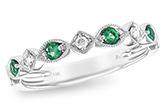 C230-62179: LDS WED RG .15 EMERALD .21 TGW