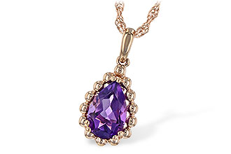 C235-13070: NECKLACE 1.06 CT AMETHYST