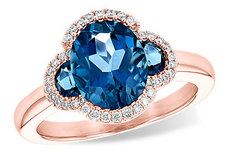 C236-05788: LDS RG 3.04 TW LONDON BLUE TOPAZ 3.20 TGW