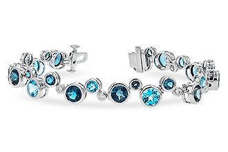 C319-68470: BRACELET 15.65 TW BLUE TOPAZ 15.95 TGW