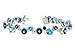 C319-68470: BRACELET 15.65 TW BLUE TOPAZ 15.95 TGW