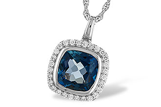 C319-70307: NECK 3.85 LONDON BLUE TOPAZ 4.15 TGW (9MM LBT)