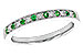 C319-72179: LDS WED RG .07 EMERALD .16 TGW