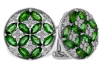C320-57561: EARRINGS 1.66 TW EMERALD 1.96 TGW