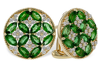 C320-57561: EARRINGS 1.66 TW EMERALD 1.96 TGW