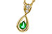 C320-58507: NECKLACE .10 EMERALD .16 TGW (4x3 EMER)