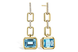 C320-59379: EARRINGS 3.20 BLUE TOPAZ 3.32 TGW (8x6MM BT)