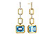 C320-59379: EARRINGS 3.20 BLUE TOPAZ 3.32 TGW (8x6MM BT)