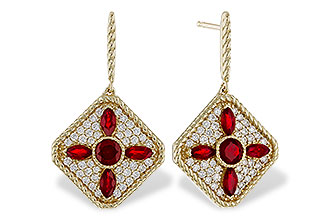 C320-59388: EARRINGS .99 TW RUBY 1.42 TGW