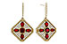 C320-59388: EARRINGS .99 TW RUBY 1.42 TGW