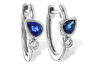 C320-59452: EARRINGS .51 SAPPHIRE .57 TGW
