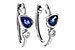 C320-59452: EARRINGS .51 SAPPHIRE .57 TGW