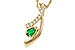 C320-60288: NECKLACE .17 EMERALD .34 TGW (5x3 EMER)