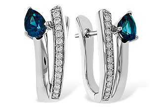 C320-61252: EARR .88 LONDON BLUE TOPAZ 1.08 TGW (6x4MM LBT)